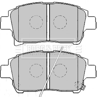 BORG & BECK Комплект тормозных колодок, дисковый тормоз BBP2164